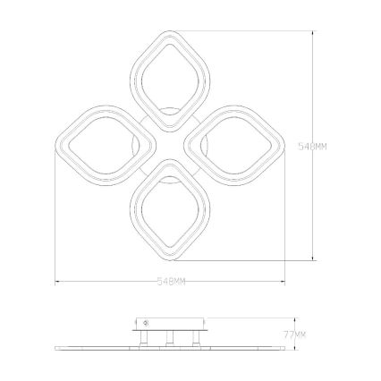 Zuma Line - LED Stmievateľné stropné svietidlo LED/30W/230V 3000-6000K biela + diaľkové ovládanie