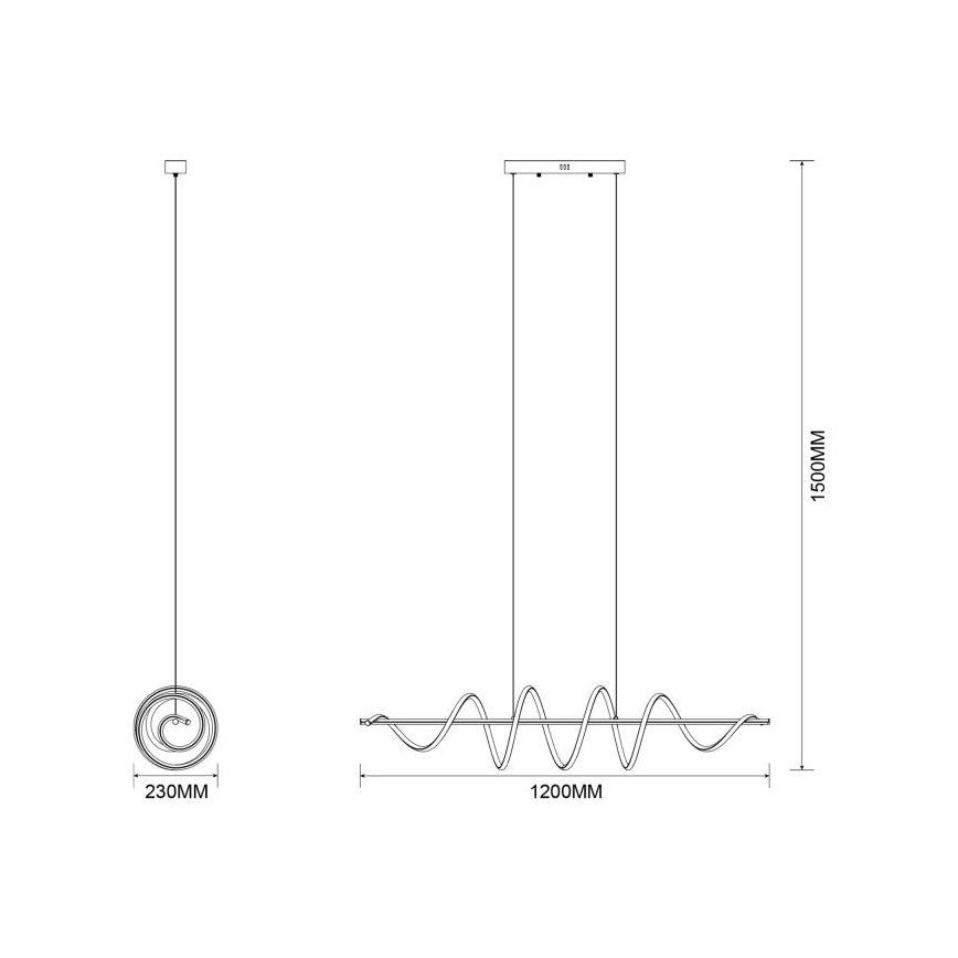 Zuma Line - LED luster na lanku LED/60W/230V čierny
