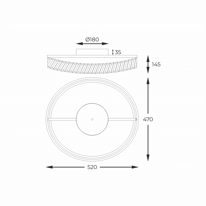 Zuma Line - LED stmievateľné stropné svietidlo LED/36W/230V pr. 52 cm ružové zlato
