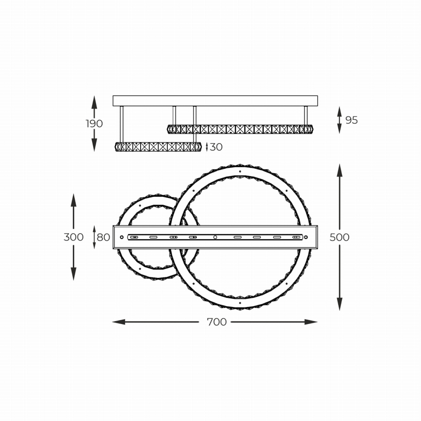 Zuma Line - LED stmievateľné stropné svietidlo LED/36W/230V zlaté