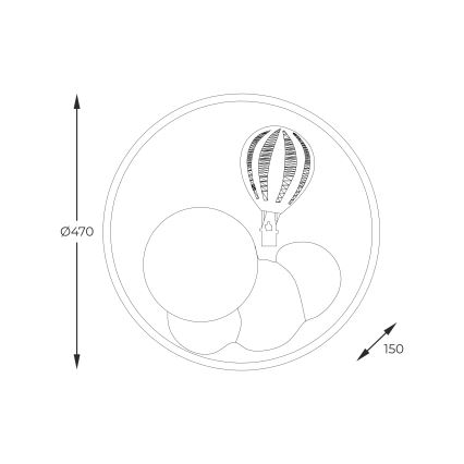 Zuma Line - LED Stmievateľné detské stropné svietidlo LED/42W/230V 3000/5700K ružová