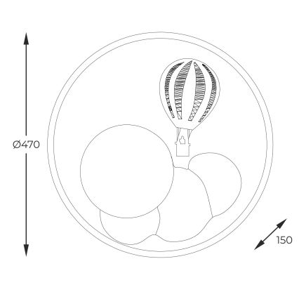 Zuma Line - LED Stmievateľné detské stropné svietidlo LED/42W/230V 3000/5700K ružová