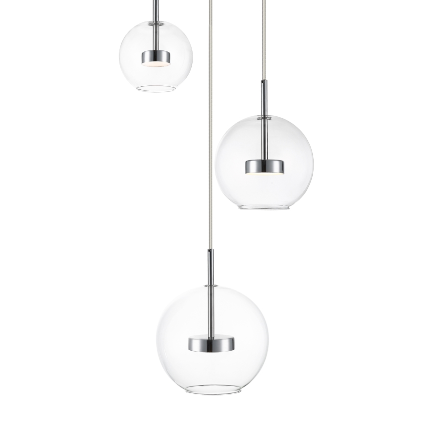 Zuma Line - LED Luster na lanku 3xLED/5W/230V lesklý chróm