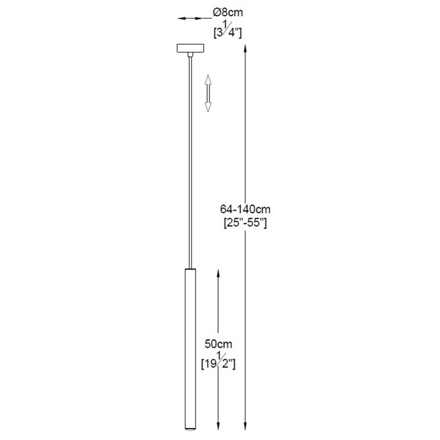 Zuma Line - LED Luster na lanku LED/5W/230V čierny lesklý chróm