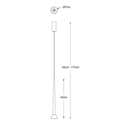 Zuma Line - LED luster na lanku LED/5W/230V čierny