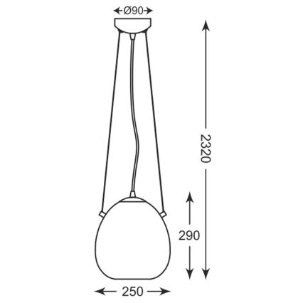 Zuma Line - Luster na lanku 1xE27/60W/230V