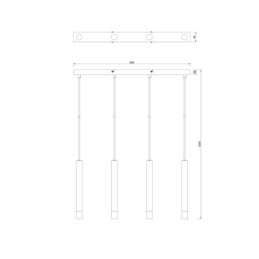 Zuma Line - luster na lanku 4xG9/5W/230V zlatý