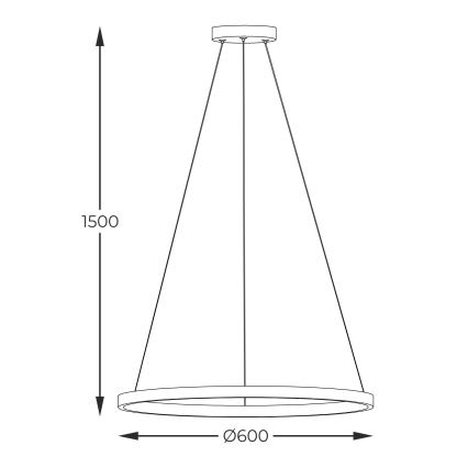 Zuma Line - LED Luster na lanku LED/32W/230V 3000/4000/6000K pr. 60 cm čierna