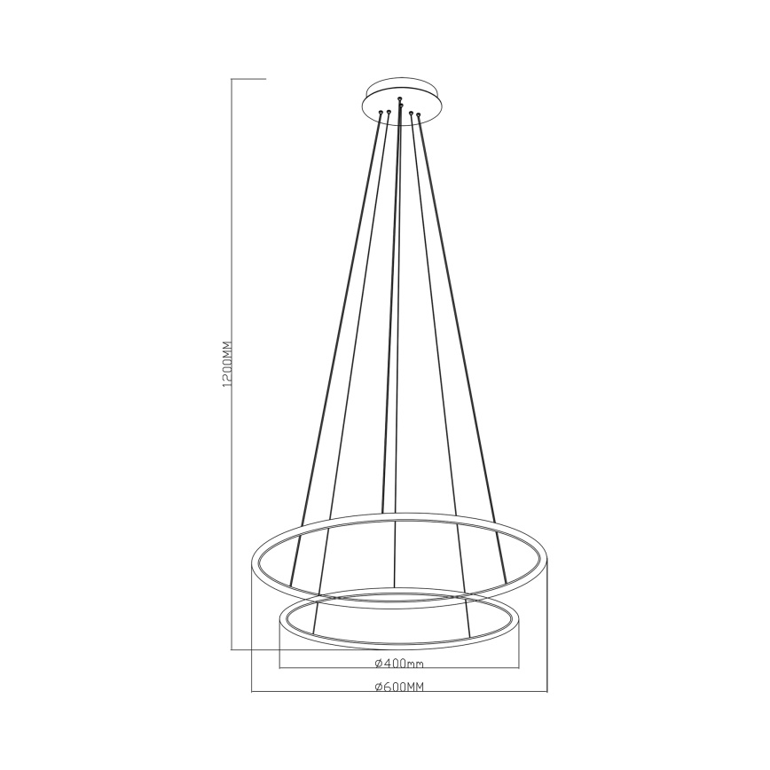 Zuma Line - LED Luster na lanku LED/40W/230V čierna