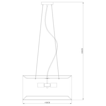 Zuma Line - Luster na lanku 4xE27/60W/230V čierna