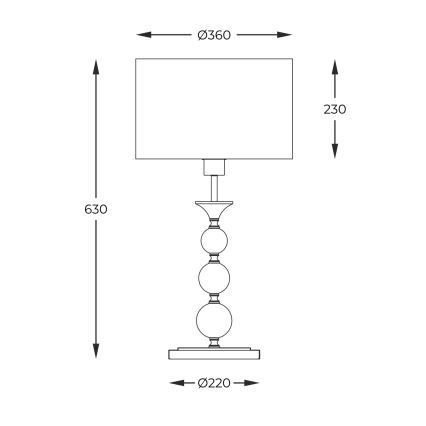 Zuma Line - Stolná lampa 1xE27/60W/230V biela