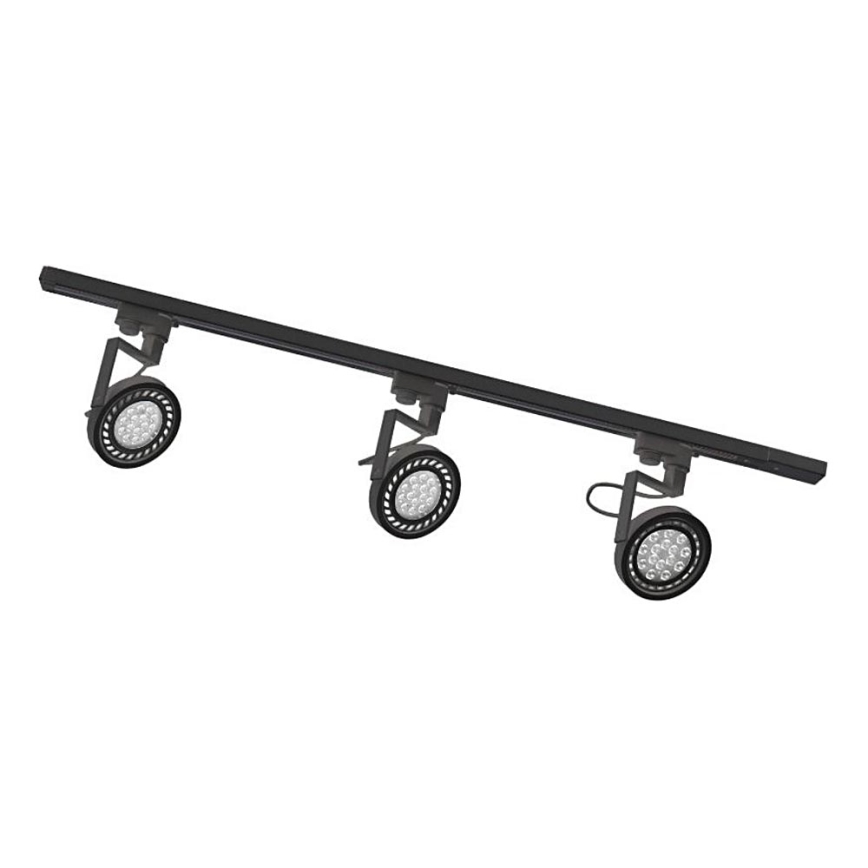 Zuma Line - Спотове світло в рейковій системі 3xGU10/15W/230V чорне
