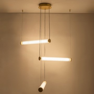 Zuma Line - stmievateľný LED luster na lanku LED/64W/230V 2700-6500K zlatý + diaľkové ovládanie