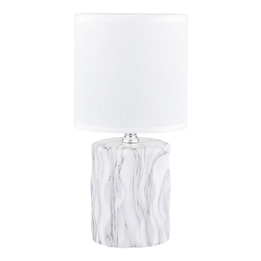 Zuma Line - Stolná lampa 1xE14/40W/230V biela/dekor mramoru