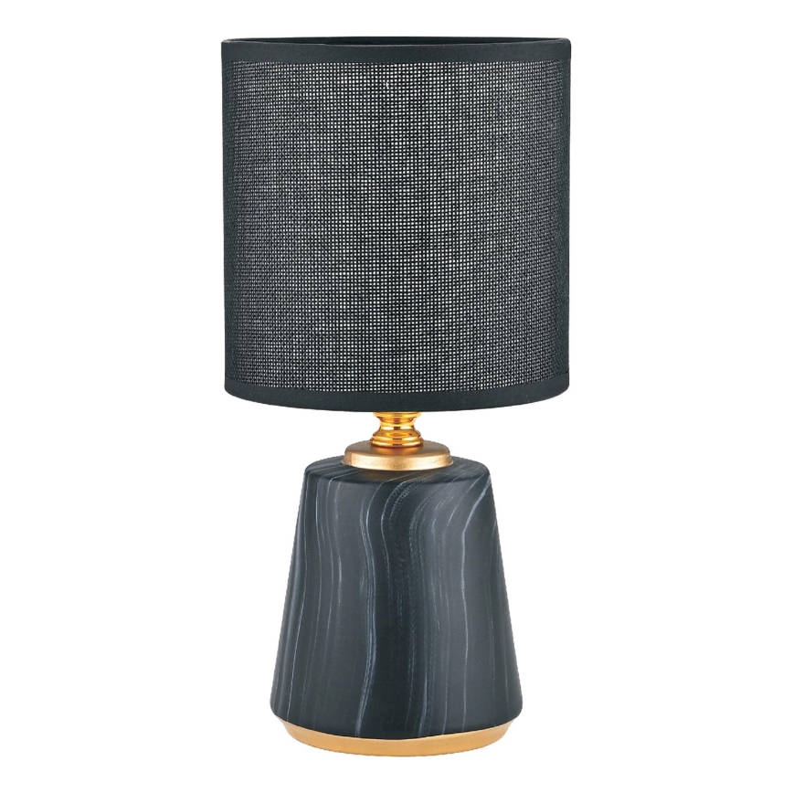 Zuma Line - Stolná lampa 1xE14/40W/230V čierna/zlatá/dekor mramoru