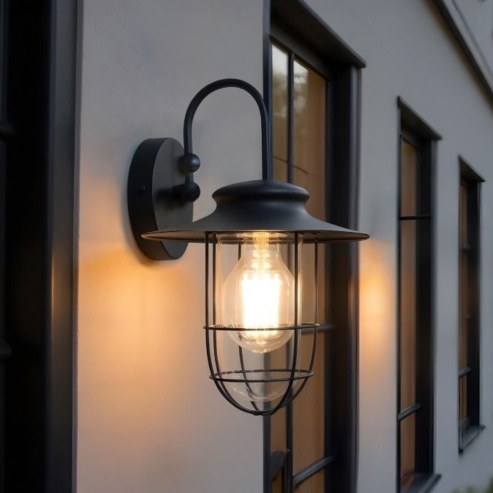 Zuma Line - Vonkajšia nástenná lampa 1xE27/60W/230V IP44 čierna