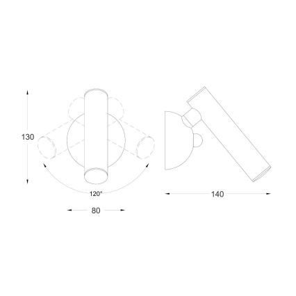 Zuma Line - LED nástenné bodové svietidlo LED/5W/230V zlaté
