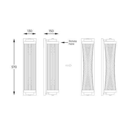Zuma Line - Nástenné svietidlo 2xE14/60W/230V zlatá