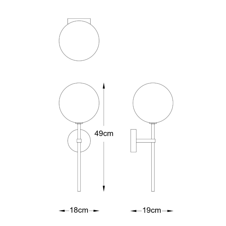 Zuma Line - Nástenné svietidlo 1xG4/2W/230V zlaté