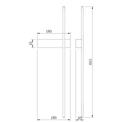 Zuma Line - LED nástenné svietidlo LED/8W/230V 3000/4000/6000K 60 cm čierna