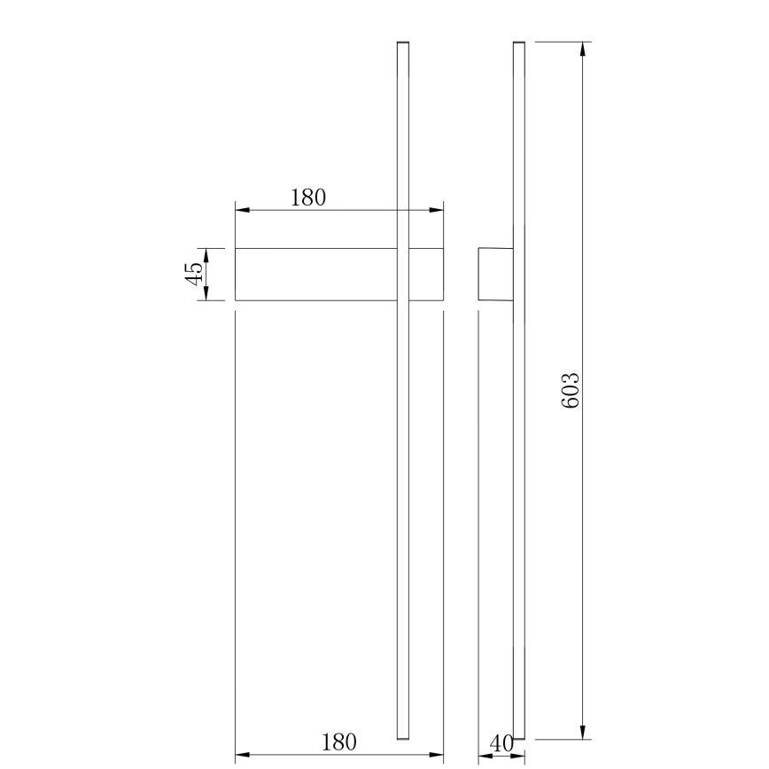 Zuma Line - LED nástenné svietidlo LED/8W/230V 3000/4000/6000K 60 cm čierna