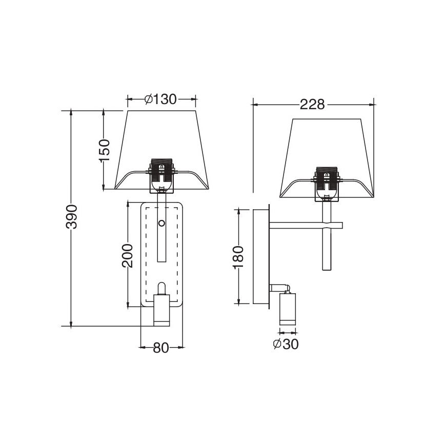 Zuma Line - LED nástenné svietidlo 1xE27/40W/230V + LED/2,5W mosadz/biela