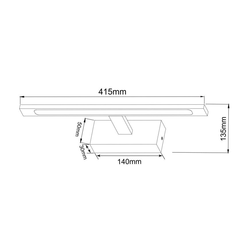 Zuma Line - LED Kúpeľňové osvetlenie zrkadla LED/12W/230V 41 cm IP44 lesklý chróm