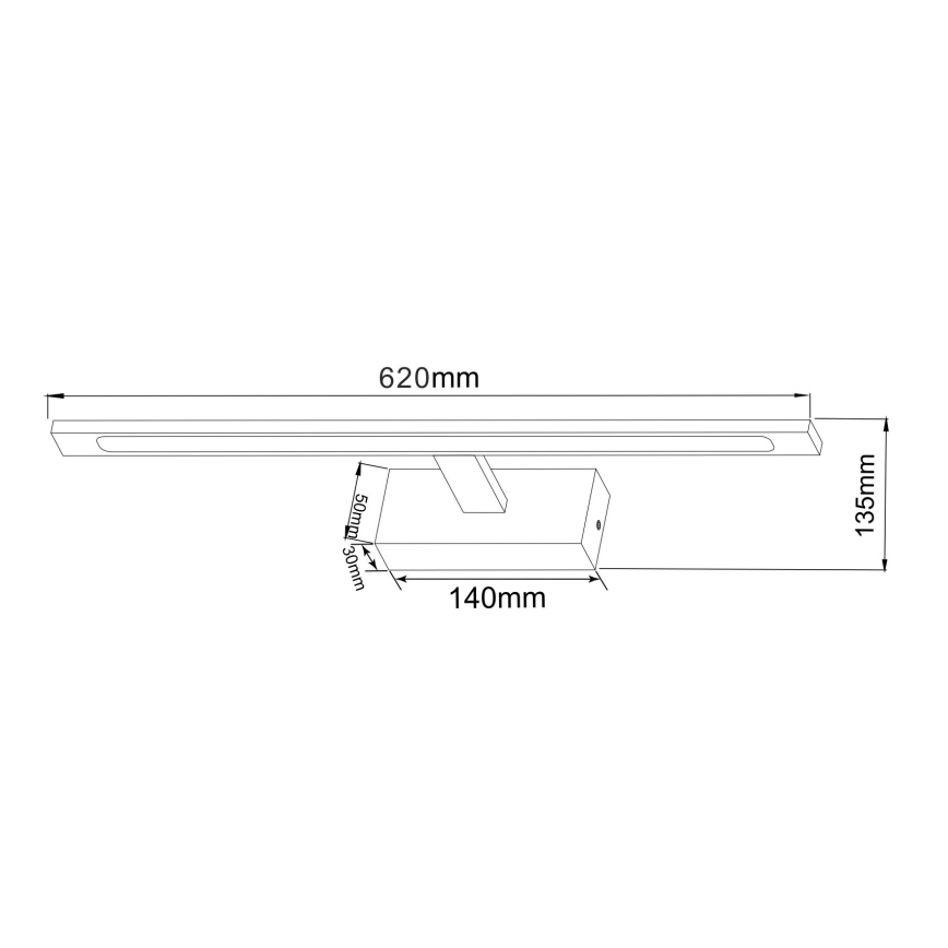 Zuma Line - LED Kúpeľňové osvetlenie zrkadla LED/20W/230V 62 cm IP44 zlatá
