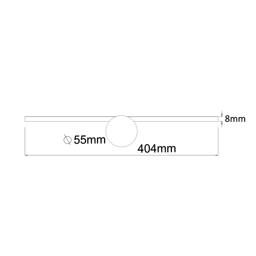 Zuma Line - LED Kúpeľňové osvetlenie zrkadla LED/6W/230V 40 cm IP44 čierna