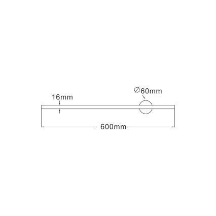 Zuma Line - LED Nástenné svietidlo LED/8W/230V 60 cm čierna