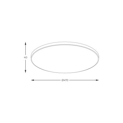 Zuma Line - LED stropné svietidlo VERI LED/44W/230V pr. 47 cm čierne