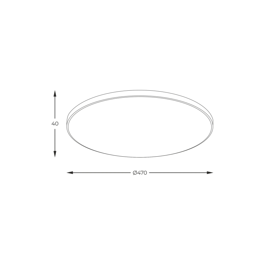 Zuma Line - LED stropné svietidlo VERI LED/44W/230V pr. 47 cm čierne