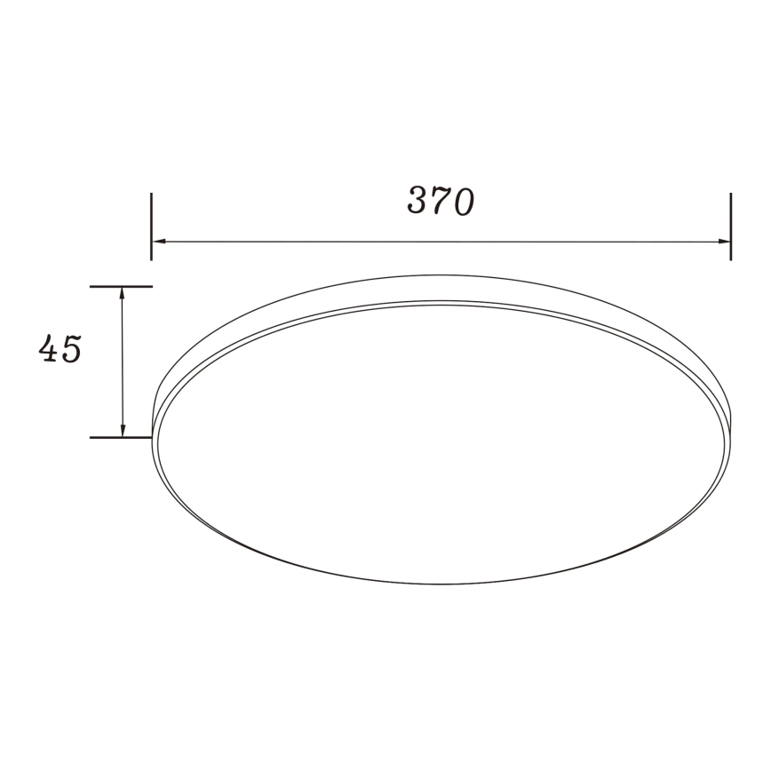 Zuma Line - LED stropné svietidlo LED/32W/230V priemer 37 cm čierna